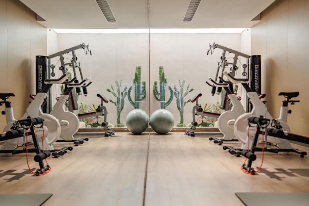 Fitness centrum a/nebo fitness zařízení v ubytování The Skytel Hotel Shenzhen Central Park