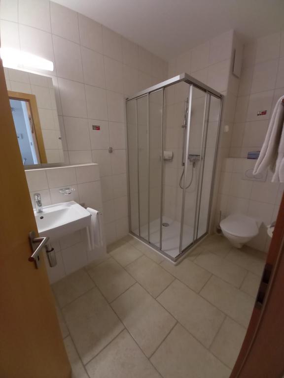 Koupelna v ubytování Saillon Evasion Sarl