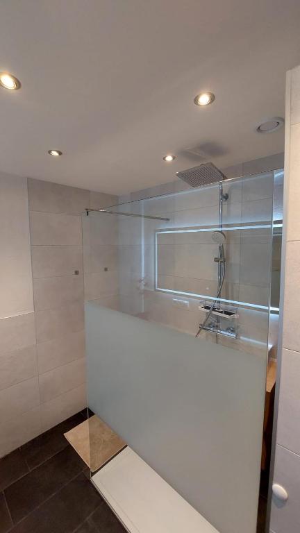 A bathroom at Ferienwohnung Plattner
