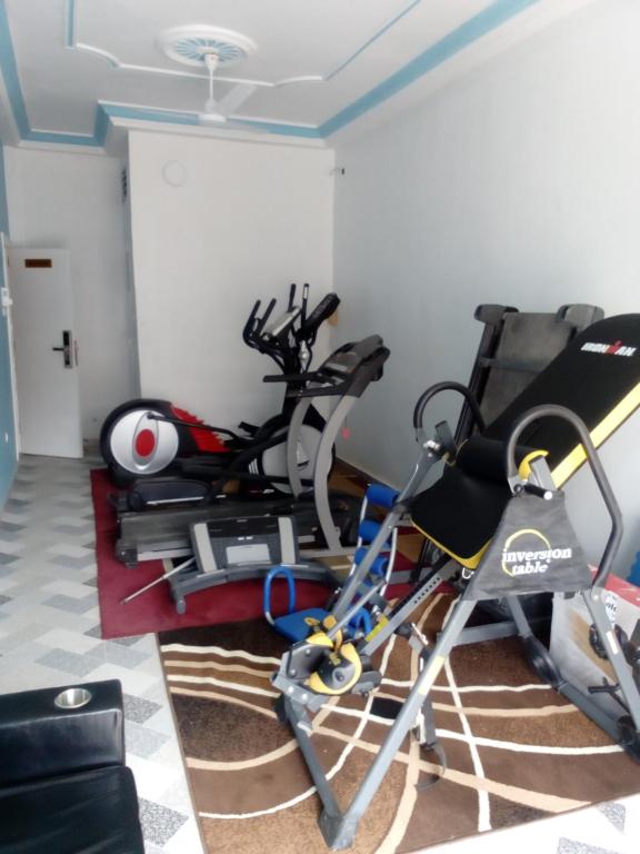 Fitness centrum a/nebo fitness zařízení v ubytování EKA ELITE HOTEL