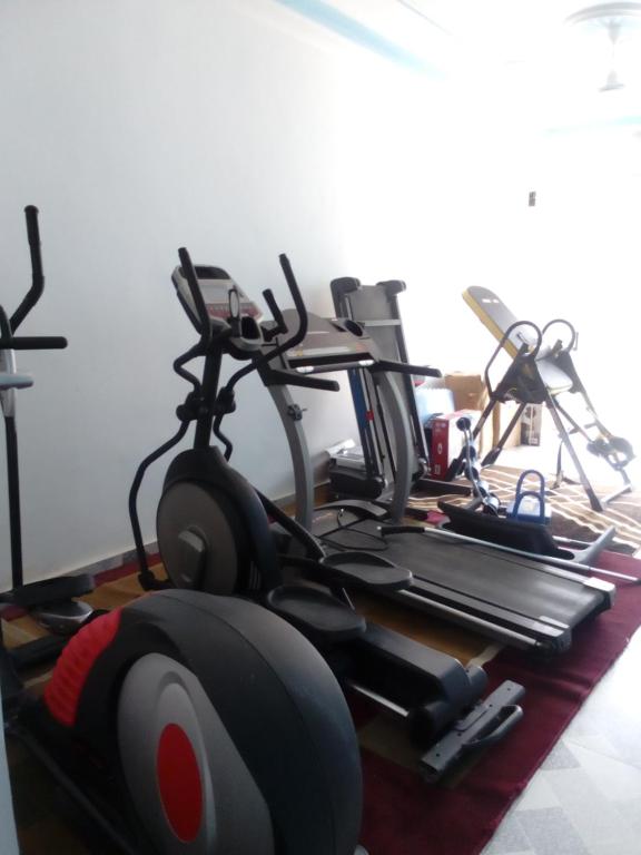 Fitness centrum a/nebo fitness zařízení v ubytování EKA ELITE HOTEL