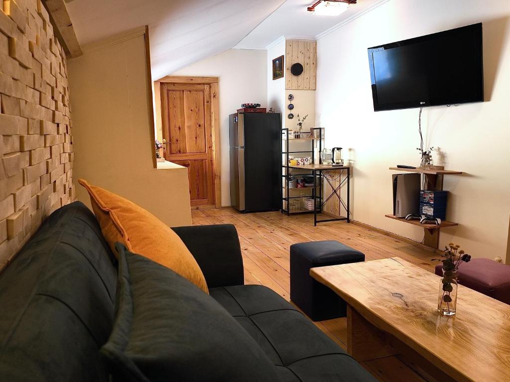 TV a/nebo společenská místnost v ubytování Guesthouse Lanchvali