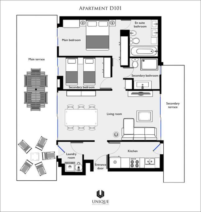 Plán poschodí v ubytovaní Unique Rentals-Seafront Luxe Suites