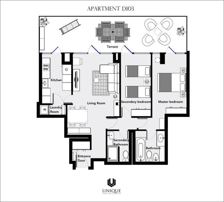 Plán poschodí v ubytovaní Unique Rentals-Seafront Luxe Suites