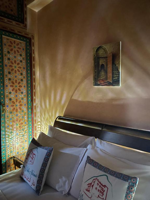 Postel nebo postele na pokoji v ubytování Maison d'Hôtes Akchour
