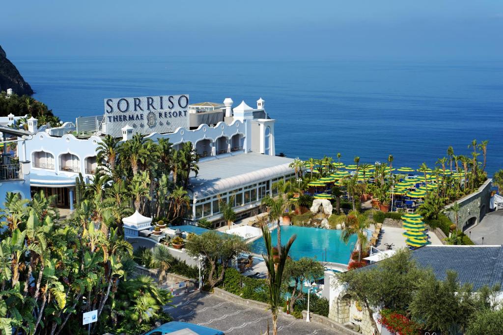 an aerial view of the santos hotel and resort at Sorriso Thermae Resort & Spa in Ischia