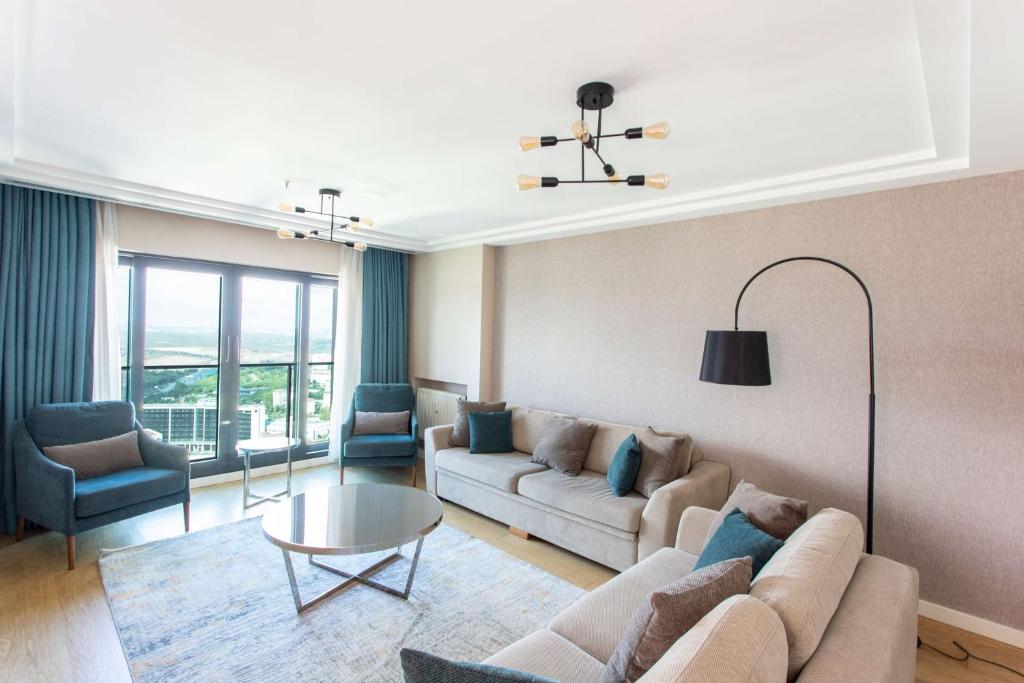 Radisson Residences Avrupa TEM Istanbulにあるシーティングエリア