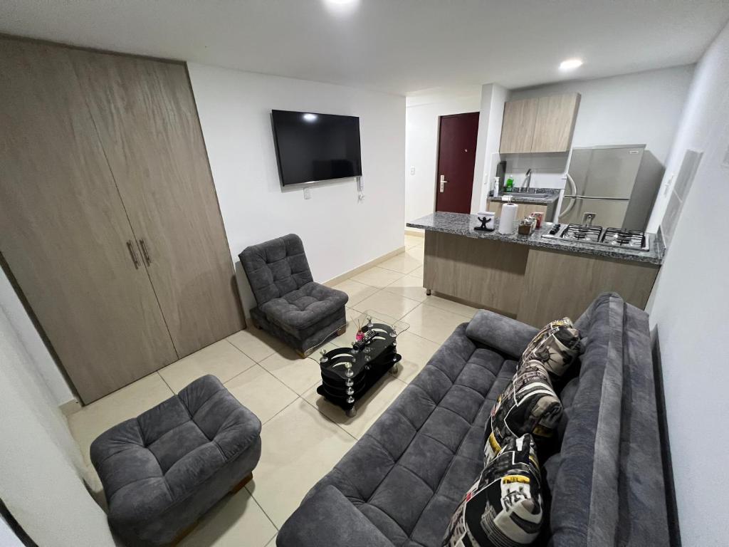 Kuchyň nebo kuchyňský kout v ubytování Urban Parque Castilla
