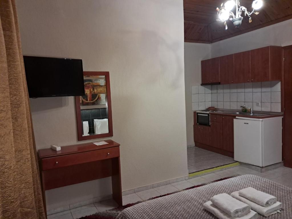 Kuchnia lub aneks kuchenny w obiekcie Erodios Guesthouse