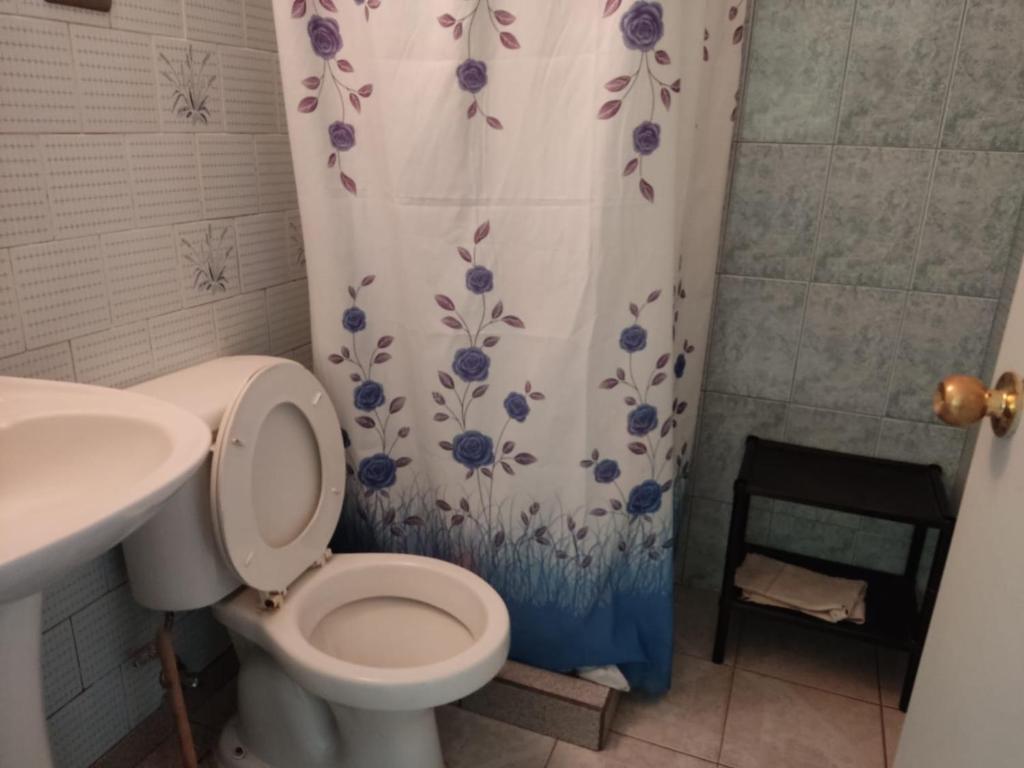 Koupelna v ubytování ALOJAMIENTO LAS LILAS
