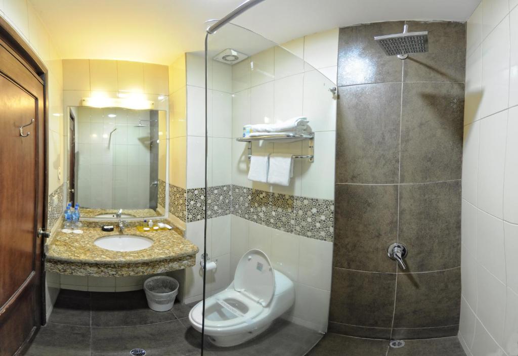 Koupelna v ubytování Hotel Real Audiencia