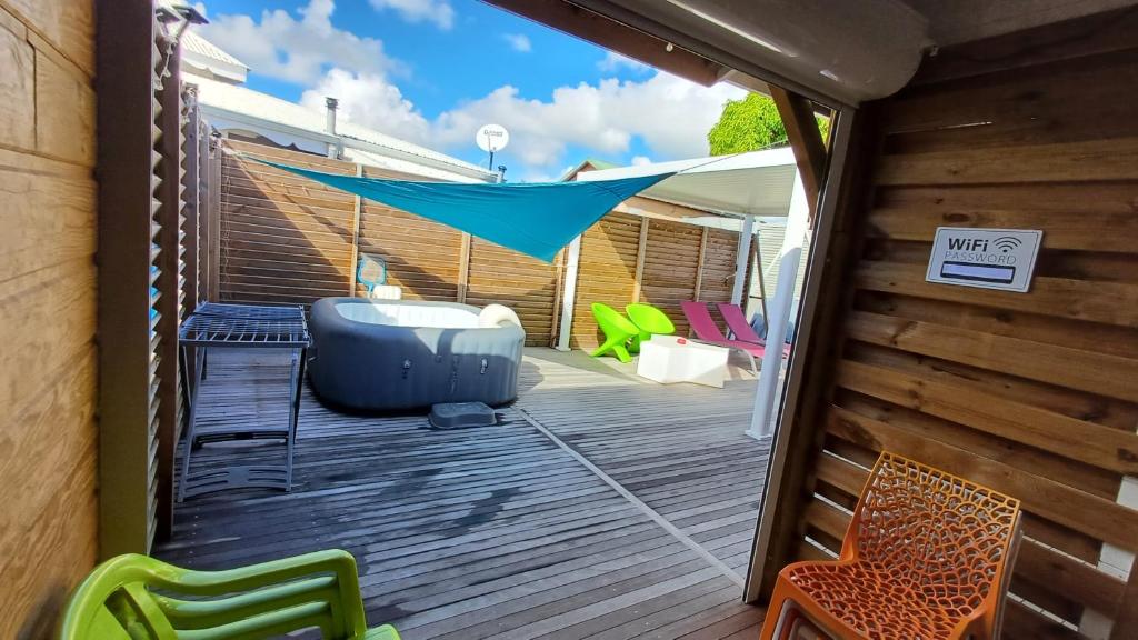 Posezení v ubytování Bungalows créoles
