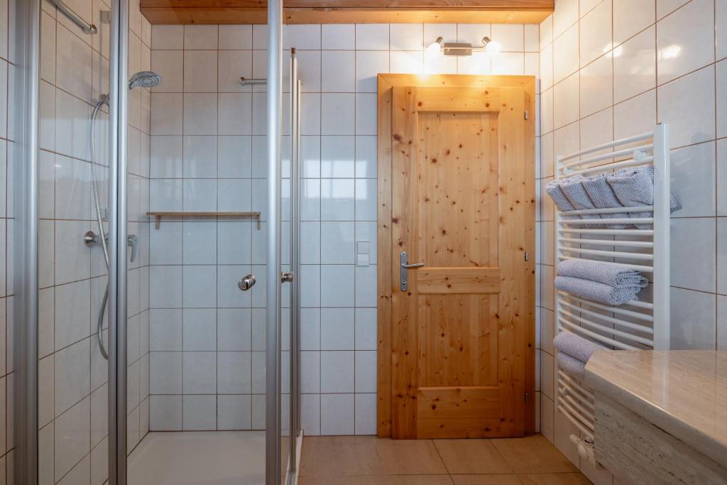 Koupelna v ubytování Schullerhof