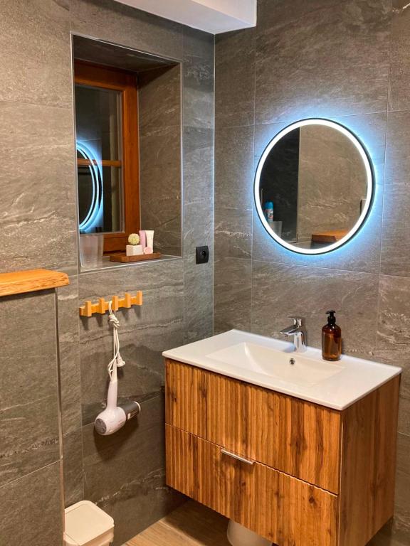 Koupelna v ubytování Chalet Hřebenka