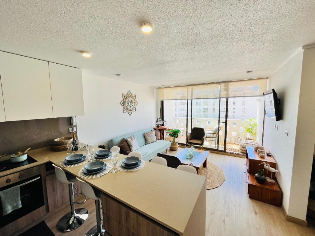 Η κουζίνα ή μικρή κουζίνα στο Departamento en Bahía Inglesa full equipado - Wifi y cable