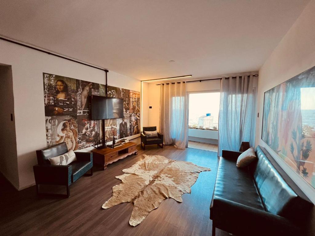 TV a/nebo společenská místnost v ubytování Apartamento VISTA MAR - LINDO