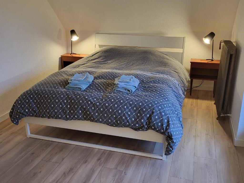 Posteľ alebo postele v izbe v ubytovaní Maison de vacances au cœur du parc de la Brenne avec étang privé, Wi-Fi et animaux acceptés - FR-1-591-376