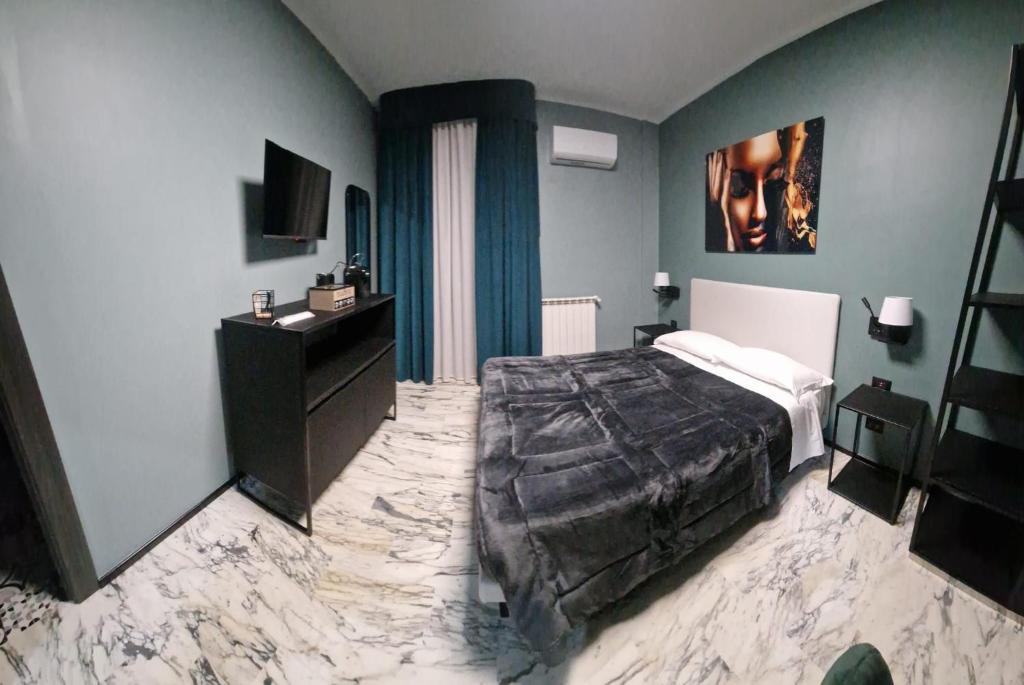 Postel nebo postele na pokoji v ubytování Blu room