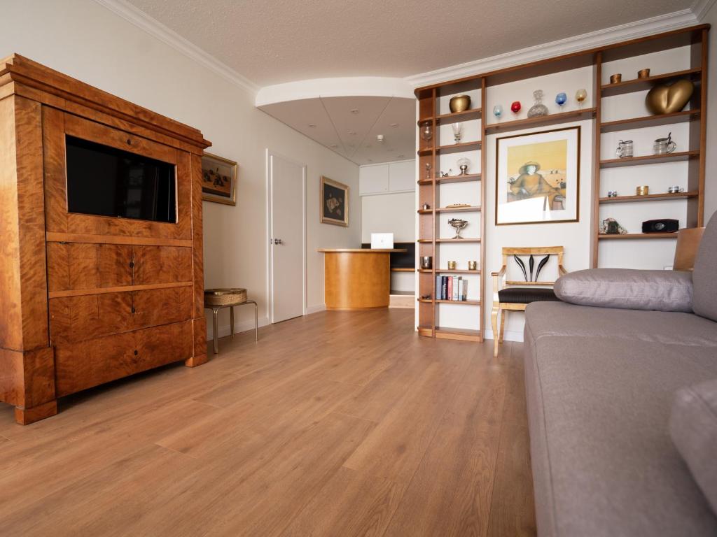 TV a/nebo společenská místnost v ubytování Baltic Panorama Suite