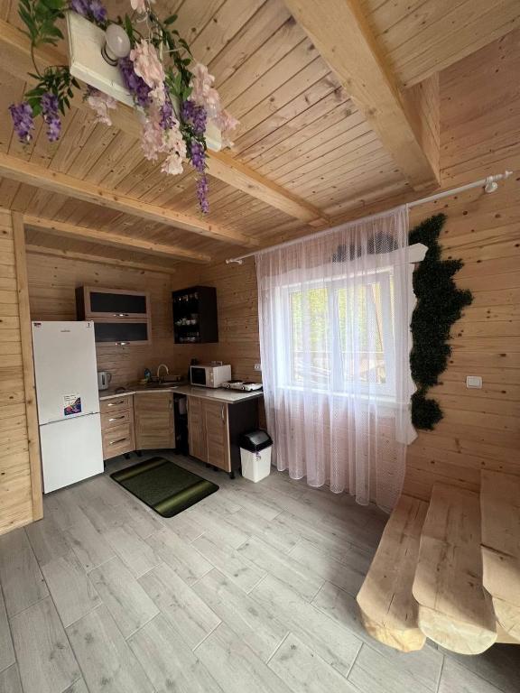 Kuchyň nebo kuchyňský kout v ubytování Dva Braty eco
