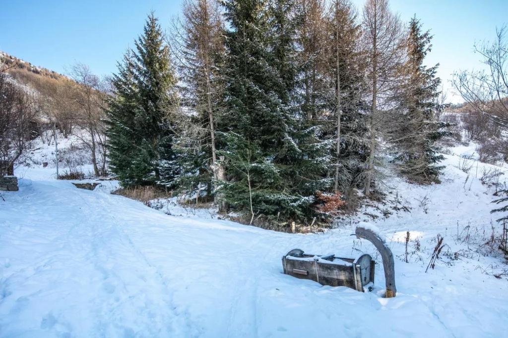 Chalet Chez Maxime Hameau l’Archaz Valloire v zimě