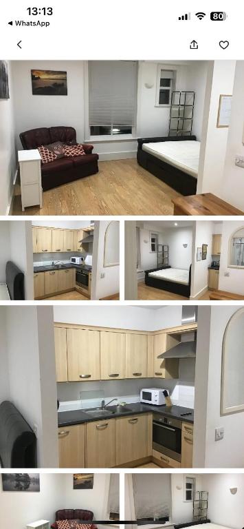 Kuchyň nebo kuchyňský kout v ubytování Aspect apartments