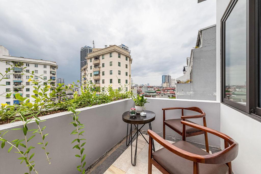 Balkón nebo terasa v ubytování Classic Hotel Hanoi