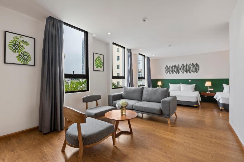 Posezení v ubytování Classic Hotel Hanoi
