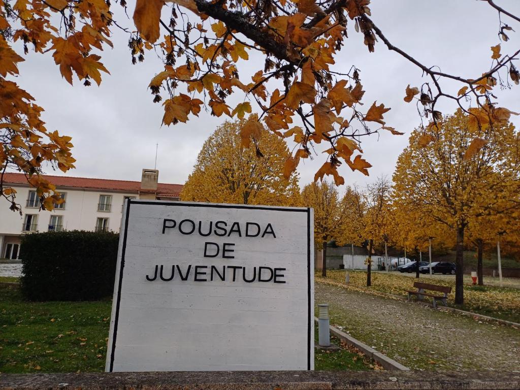 a sign that reads prouka de luxembourg at HI Bragança – Pousada de Juventude in Bragança