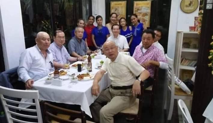 a group of older people sitting at a table at Axis Pension Hotel in Mactan