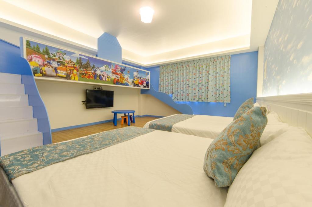TV a/nebo společenská místnost v ubytování Dan Dan Bed and breakfast