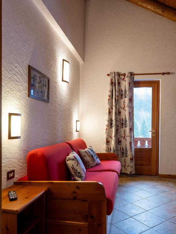 Posezení v ubytování Residence Monterosa