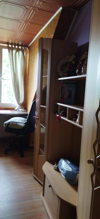 Postel nebo postele na pokoji v ubytování Samostatný domeček