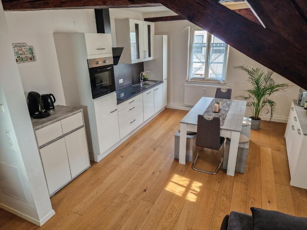 Kuchyň nebo kuchyňský kout v ubytování MOREHOME-Apartments Oldtown Flair