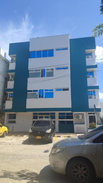 Budova, kde se aparthotel nachází