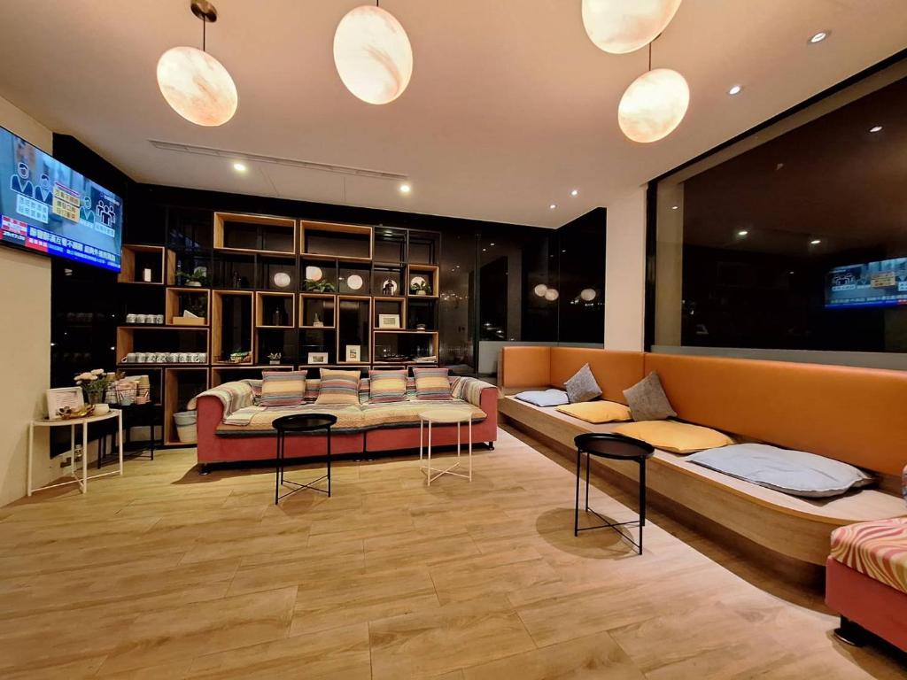 TV a/nebo společenská místnost v ubytování Yanmin Hot Spring Resort