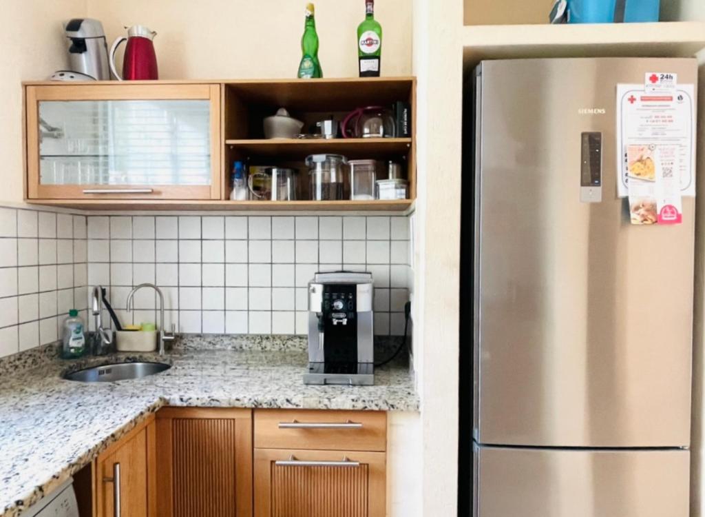 Kuchyň nebo kuchyňský kout v ubytování Sa Rapita Es-Trenc Ferienhäuser