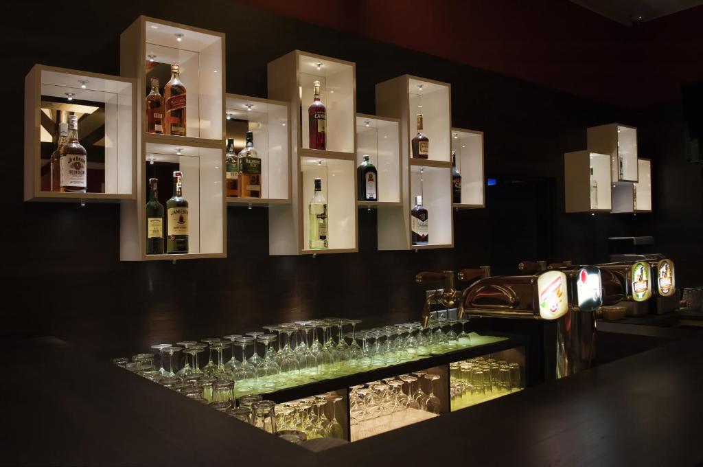 Lounge nebo bar v ubytování Hotel Vír