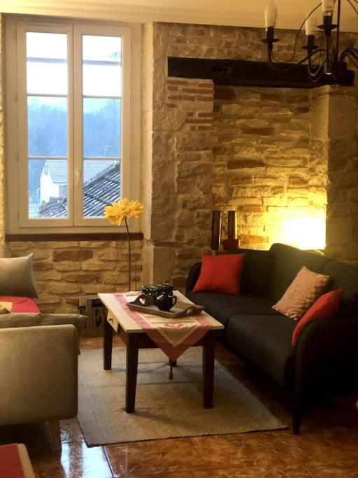 Χώρος καθιστικού στο La maison de Jeanne