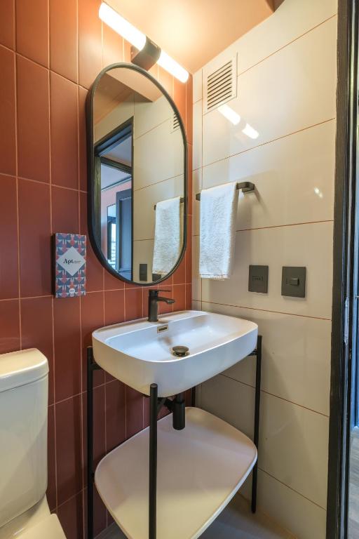 Koupelna v ubytování APT Serviced Apartments Santiago