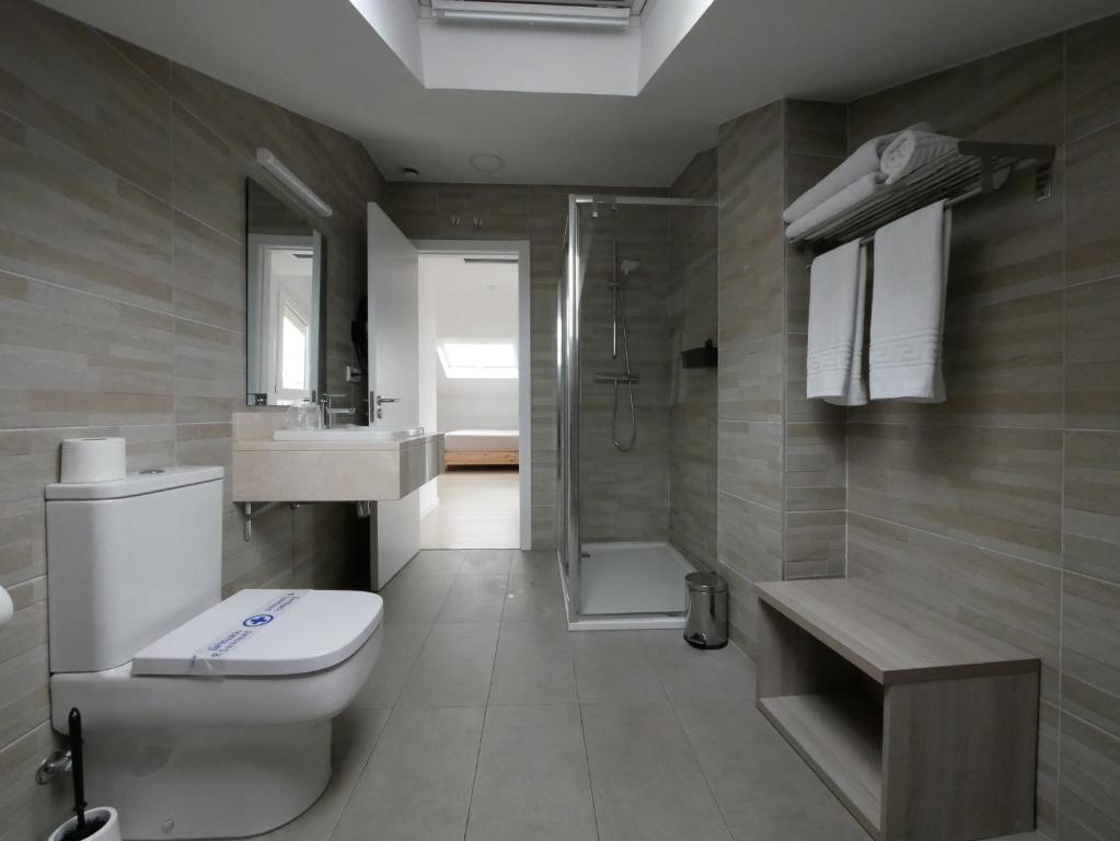 Koupelna v ubytování Hotel Myro