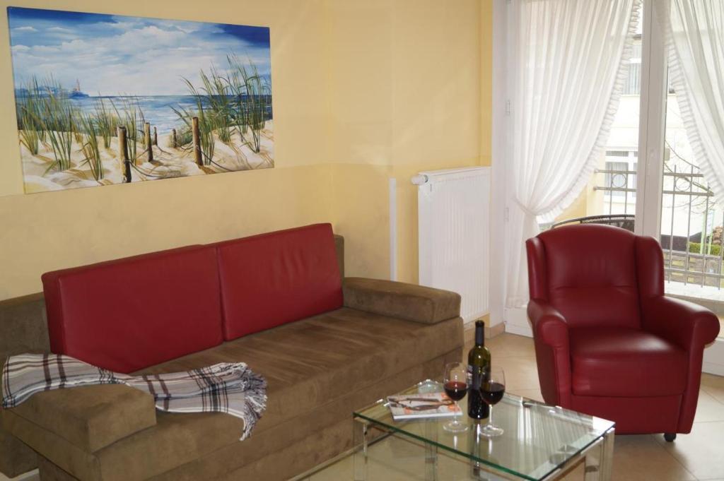 Posezení v ubytování Villa Strandkuss
