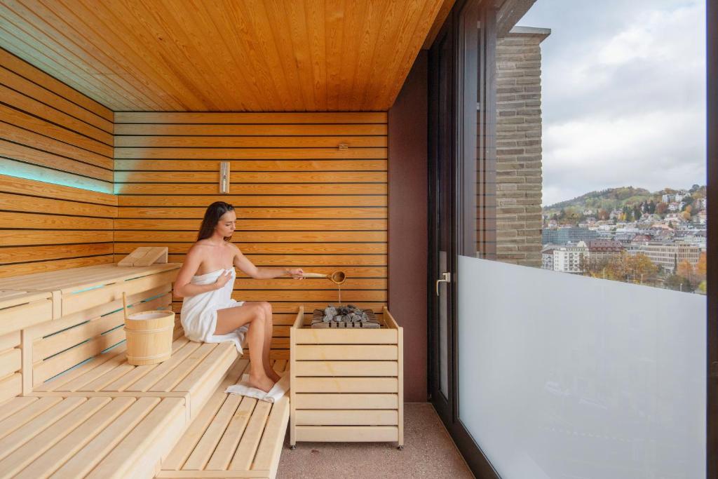 Balkón nebo terasa v ubytování Tailormade Hotel LEO St Gallen