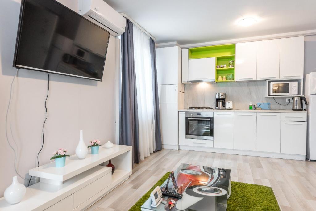 Kuchyň nebo kuchyňský kout v ubytování Harmony Residence