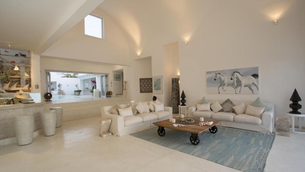 Posezení v ubytování Villa Santorini