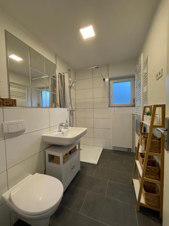 Koupelna v ubytování Die lütte Welle Grömitz
