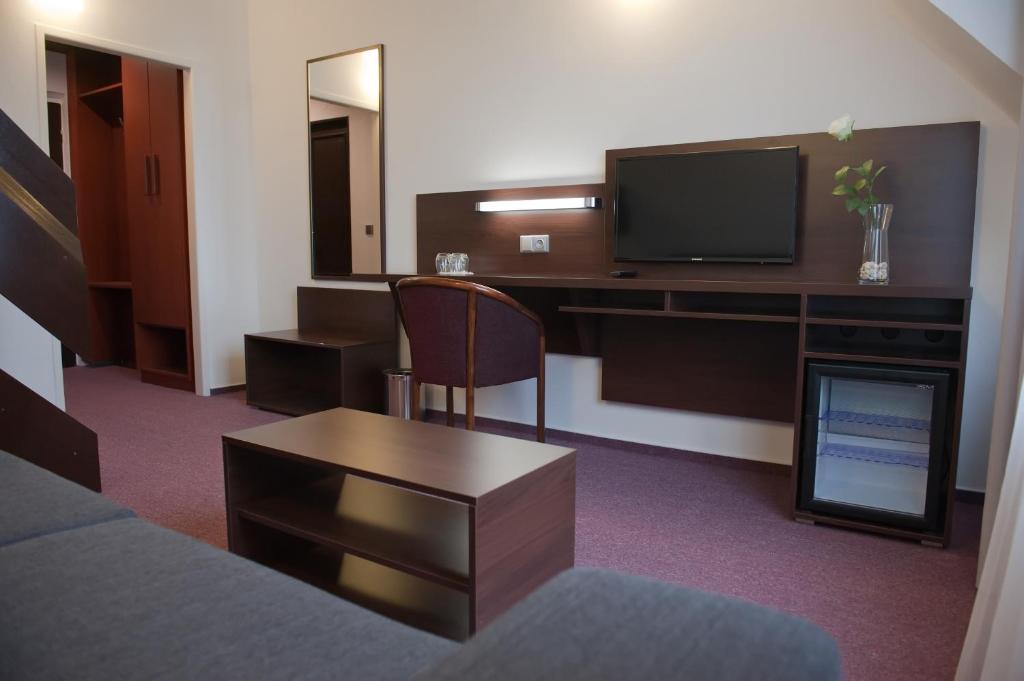 TV a/nebo společenská místnost v ubytování Hotel Vír