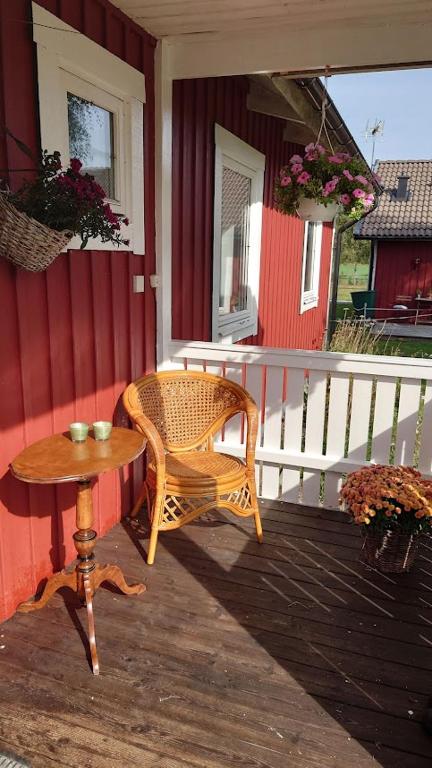 Balkón nebo terasa v ubytování Lilla Röaby