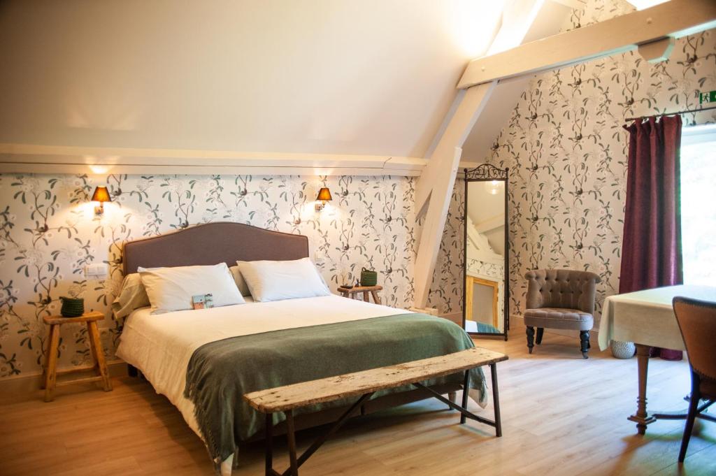 Postel nebo postele na pokoji v ubytování B&B In 't Stille Weg