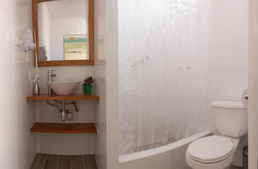 Koupelna v ubytování Hostal Casa Aborigen